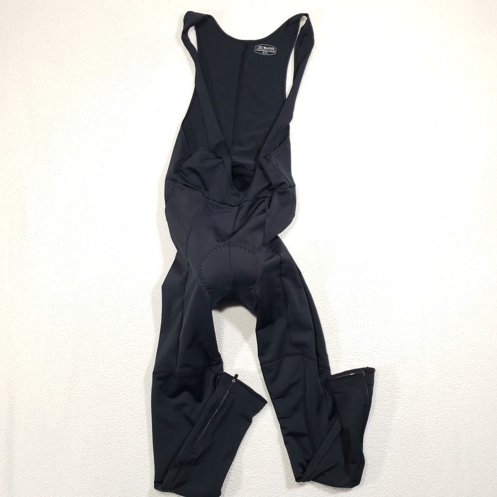 Sugoi Cycling Bib Tights Men XL Black Padded Chamois Ankle Zip Bike Pants